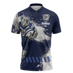 Personalised Canterbury-Bankstown Bulldogs Rugby Zipper Polo Shirt Berries Mascot - Sporty Splash Art Style