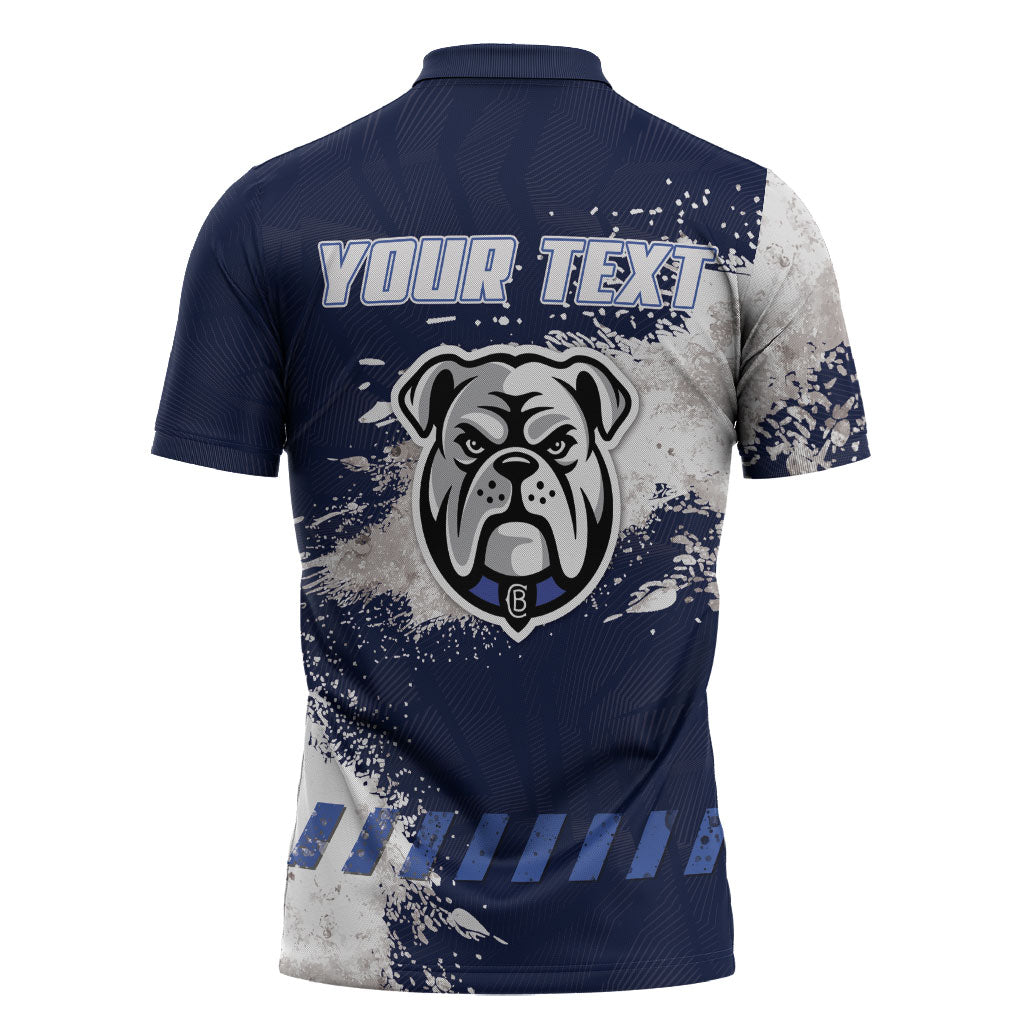 Personalised Canterbury-Bankstown Bulldogs Rugby Zipper Polo Shirt Berries Mascot - Sporty Splash Art Style