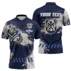 Personalised Canterbury-Bankstown Bulldogs Rugby Zipper Polo Shirt Berries Mascot - Sporty Splash Art Style