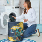 Personalised Gold Coast Titans Rugby Laundry Basket Titans Mascot - Sporty Splash Art Style