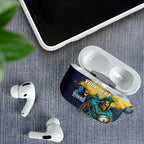 Personalised Gold Coast Titans Rugby AirPods Case Titans Mascot - Sporty Splash Art Style