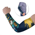 Personalised Gold Coast Titans Rugby Arm Sleeves Titans Mascot - Sporty Splash Art Style