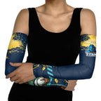 Personalised Gold Coast Titans Rugby Arm Sleeves Titans Mascot - Sporty Splash Art Style