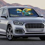 Personalised Gold Coast Titans Rugby Auto Sun Shade Titans Mascot - Sporty Splash Art Style