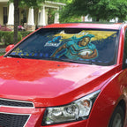 Personalised Gold Coast Titans Rugby Auto Sun Shade Titans Mascot - Sporty Splash Art Style