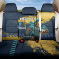Personalised Gold Coast Titans Rugby Back Car Seat Cover Titans Mascot - Sporty Splash Art Style