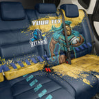 Personalised Gold Coast Titans Rugby Back Car Seat Cover Titans Mascot - Sporty Splash Art Style