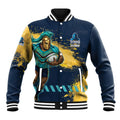 Personalised Gold Coast Titans Rugby Baseball Jacket Titans Mascot - Sporty Splash Art Style
