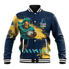 Personalised Gold Coast Titans Rugby Baseball Jacket Titans Mascot - Sporty Splash Art Style