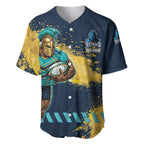 Personalised Gold Coast Titans Rugby Baseball Jersey Titans Mascot - Sporty Splash Art Style
