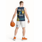Personalised Gold Coast Titans Rugby Basketball Jersey Titans Mascot - Sporty Splash Art Style