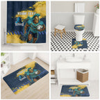 Personalised Gold Coast Titans Rugby Bathroom Set Titans Mascot - Sporty Splash Art Style