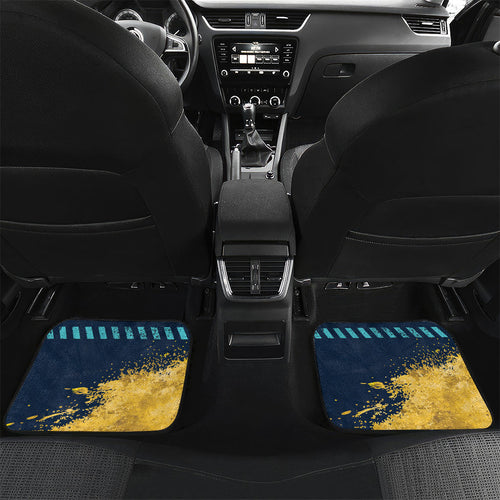 Personalised Gold Coast Titans Rugby Car Mats Titans Mascot - Sporty Splash Art Style