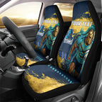 Personalised Gold Coast Titans Rugby Car Seat Cover Titans Mascot - Sporty Splash Art Style
