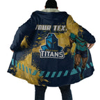 Personalised Gold Coast Titans Rugby Cloak Titans Mascot - Sporty Splash Art Style
