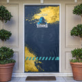 Personalised Gold Coast Titans Rugby Door Cover Titans Mascot - Sporty Splash Art Style