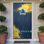 Personalised Gold Coast Titans Rugby Door Cover Titans Mascot - Sporty Splash Art Style