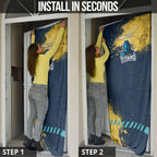 Personalised Gold Coast Titans Rugby Door Cover Titans Mascot - Sporty Splash Art Style