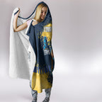 Personalised Gold Coast Titans Rugby Hooded Blanket Titans Mascot - Sporty Splash Art Style