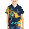 Personalised Gold Coast Titans Rugby Kid Hawaiian Shirt Titans Mascot - Sporty Splash Art Style