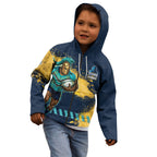 Personalised Gold Coast Titans Rugby Kid Hoodie Titans Mascot - Sporty Splash Art Style