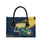 Personalised Gold Coast Titans Rugby Leather Bag Titans Mascot - Sporty Splash Art Style