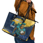 Personalised Gold Coast Titans Rugby Leather Tote Bag Titans Mascot - Sporty Splash Art Style