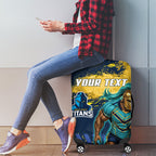 Personalised Gold Coast Titans Rugby Luggage Cover Titans Mascot - Sporty Splash Art Style