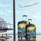 Personalised Gold Coast Titans Rugby Luggage Cover Titans Mascot - Sporty Splash Art Style