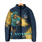 Personalised Gold Coast Titans Rugby Padded Jacket Titans Mascot - Sporty Splash Art Style