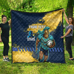 Personalised Gold Coast Titans Rugby Quilt Titans Mascot - Sporty Splash Art Style