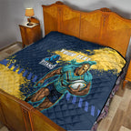 Personalised Gold Coast Titans Rugby Quilt Titans Mascot - Sporty Splash Art Style