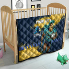 Personalised Gold Coast Titans Rugby Quilt Titans Mascot - Sporty Splash Art Style