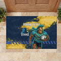Personalised Gold Coast Titans Rugby Rubber Doormat Titans Mascot - Sporty Splash Art Style