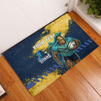 Personalised Gold Coast Titans Rugby Rubber Doormat Titans Mascot - Sporty Splash Art Style