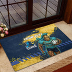 Personalised Gold Coast Titans Rugby Rubber Doormat Titans Mascot - Sporty Splash Art Style