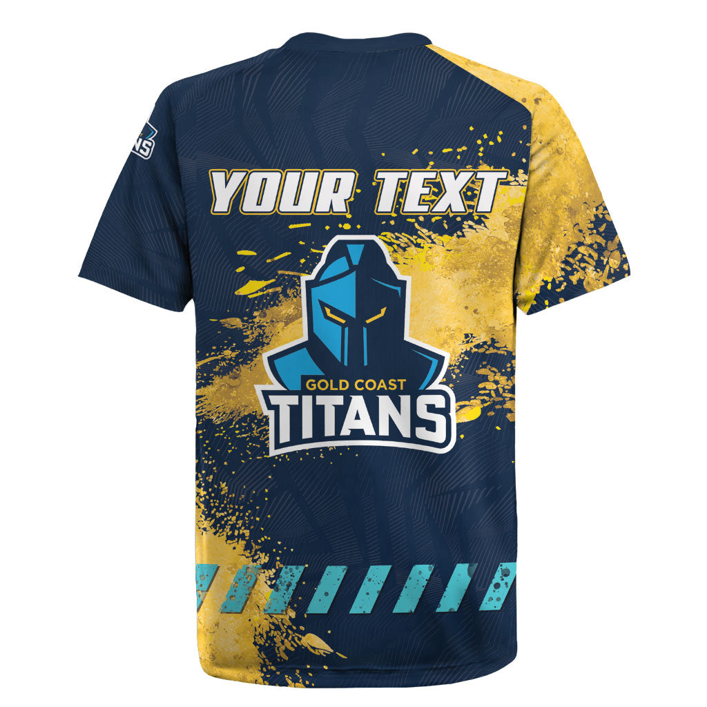Personalised Gold Coast Titans Rugby Rugby Jersey Titans Mascot - Sporty Splash Art Style