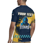 Personalised Gold Coast Titans Rugby Rugby Jersey Titans Mascot - Sporty Splash Art Style