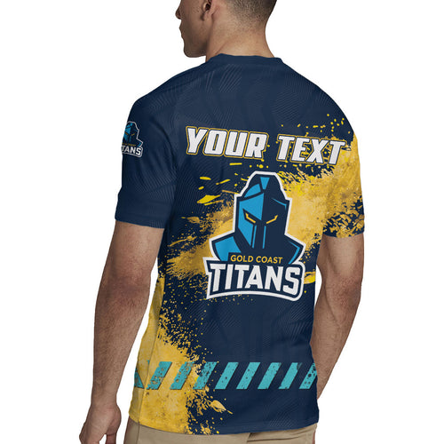 Personalised Gold Coast Titans Rugby Rugby Jersey Titans Mascot - Sporty Splash Art Style