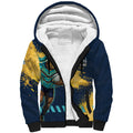 Personalised Gold Coast Titans Rugby Sherpa Hoodie Titans Mascot - Sporty Splash Art Style