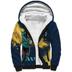 Personalised Gold Coast Titans Rugby Sherpa Hoodie Titans Mascot - Sporty Splash Art Style