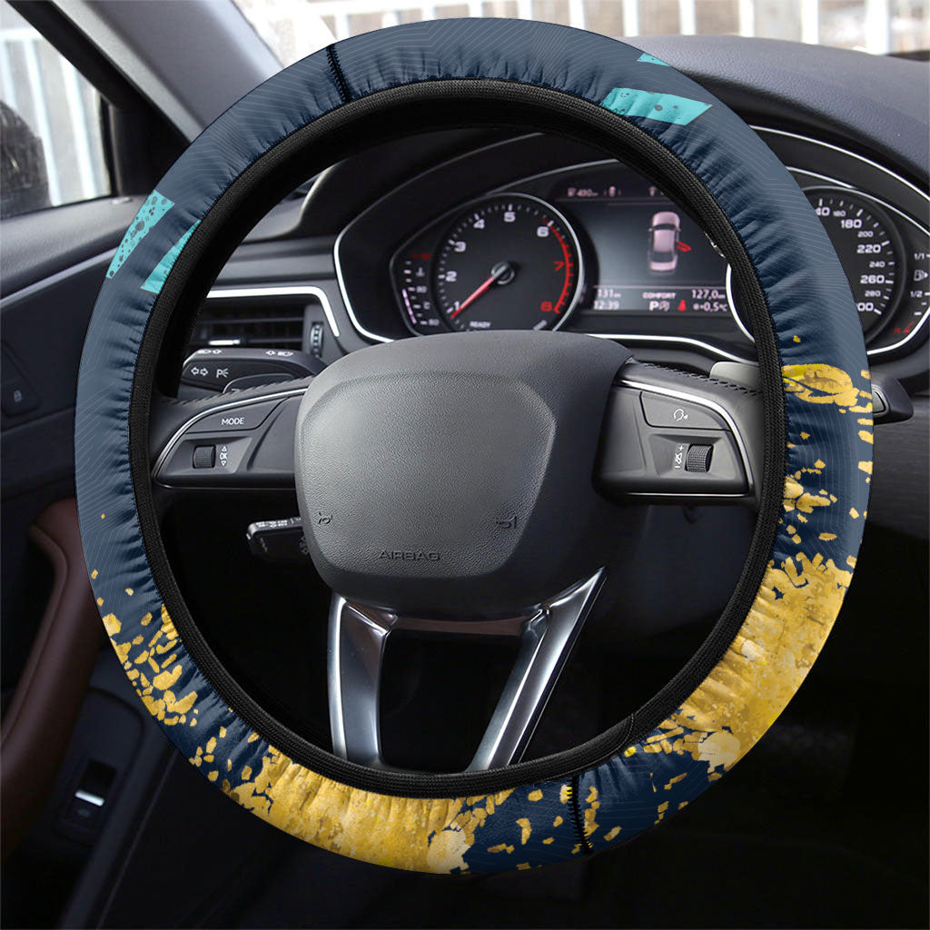 Gold Coast Titans Rugby Steering Wheel Cover Titans Mascot - Sporty Splash Art Style