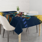 Personalised Gold Coast Titans Rugby Tablecloth Titans Mascot - Sporty Splash Art Style