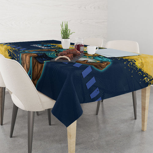 Personalised Gold Coast Titans Rugby Tablecloth Titans Mascot - Sporty Splash Art Style