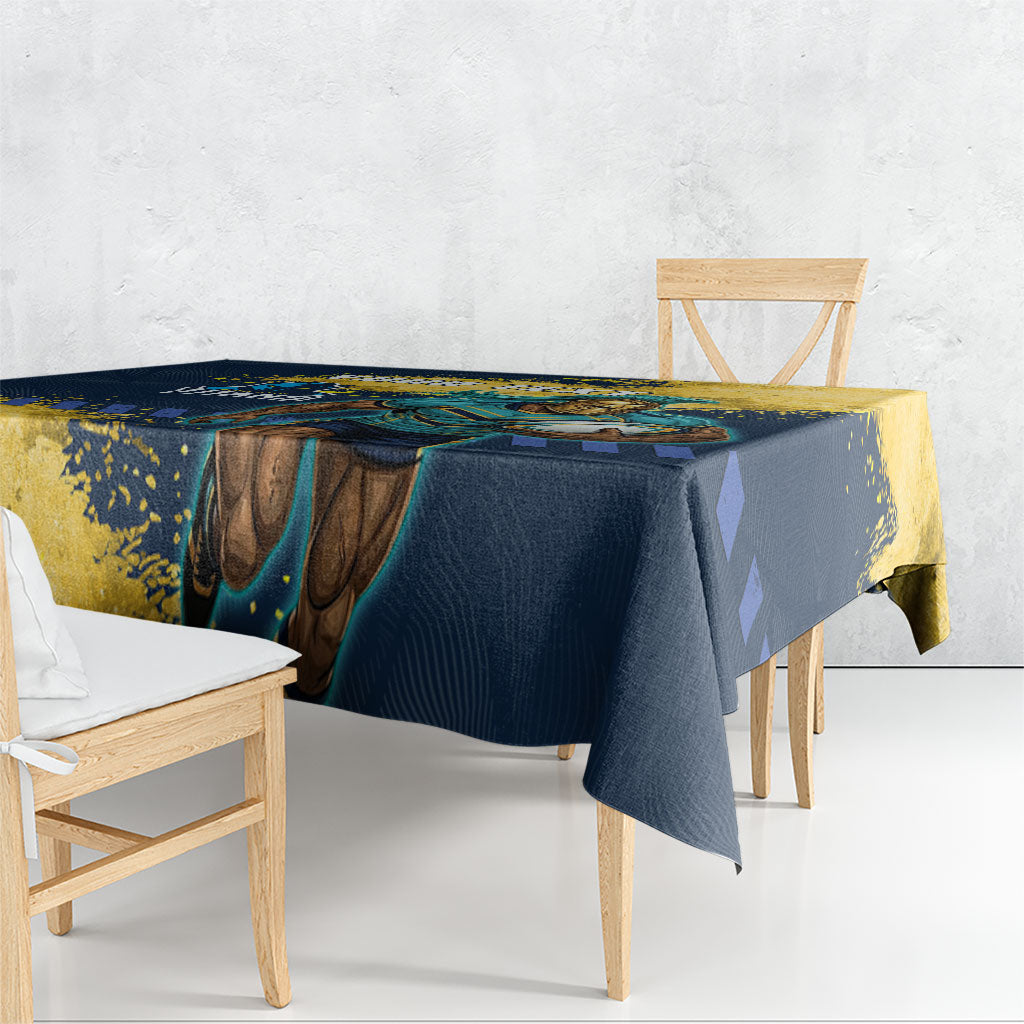 Personalised Gold Coast Titans Rugby Tablecloth Titans Mascot - Sporty Splash Art Style