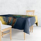 Personalised Gold Coast Titans Rugby Tablecloth Titans Mascot - Sporty Splash Art Style