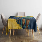 Personalised Gold Coast Titans Rugby Tablecloth Titans Mascot - Sporty Splash Art Style