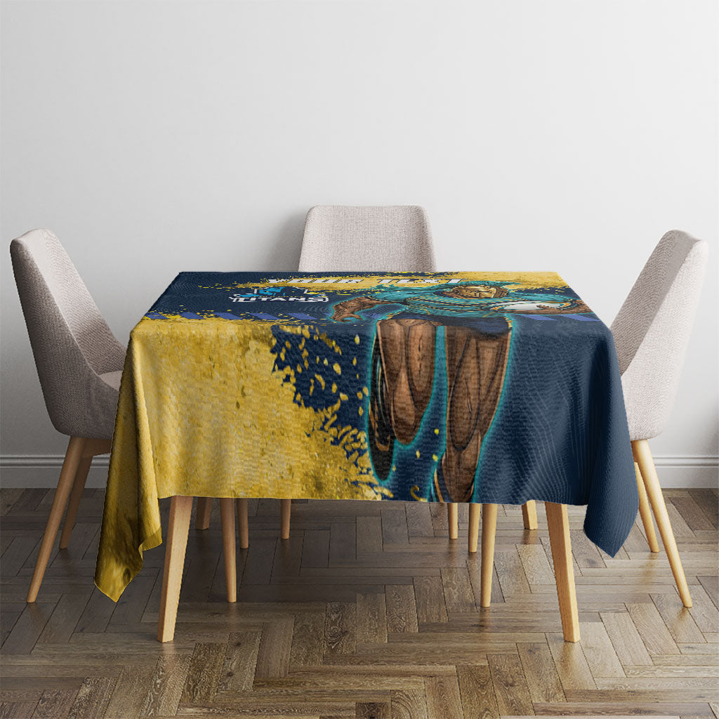 Personalised Gold Coast Titans Rugby Tablecloth Titans Mascot - Sporty Splash Art Style