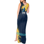 Personalised Gold Coast Titans Rugby Tank Maxi Dress Titans Mascot - Sporty Splash Art Style