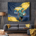 Personalised Gold Coast Titans Rugby Tapestry Titans Mascot - Sporty Splash Art Style